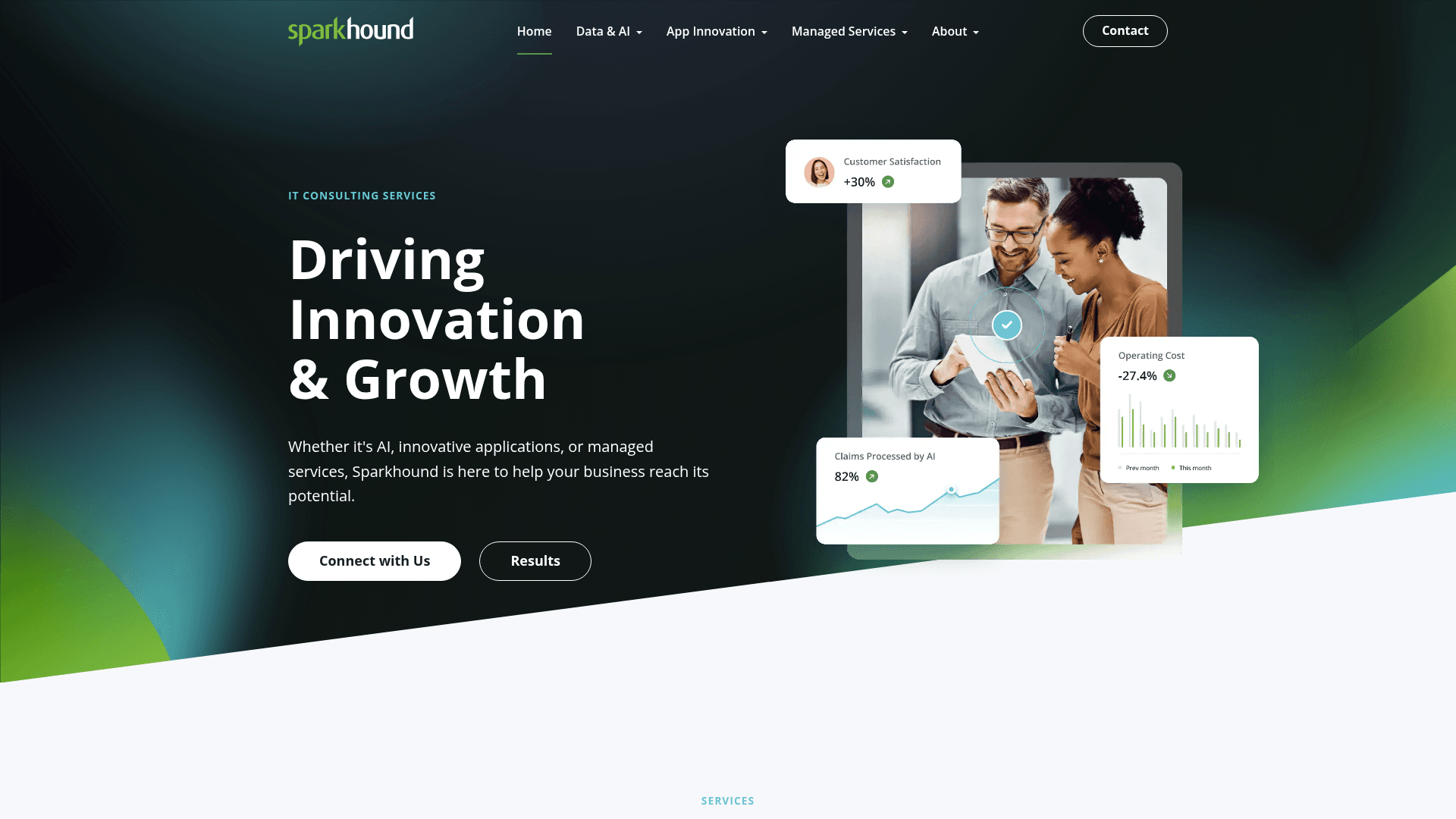Sparkhound website screenshot