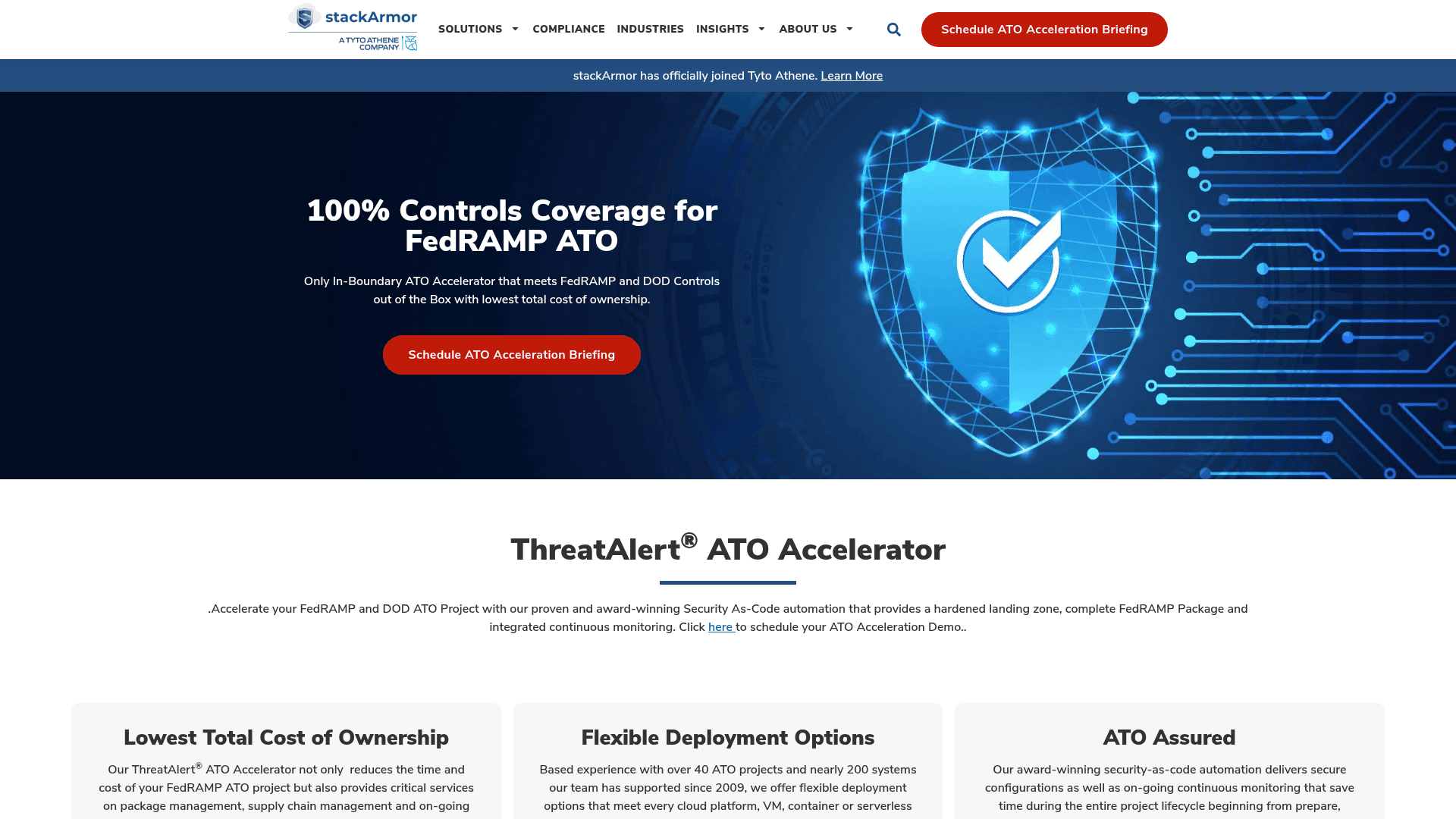 StackArmor website screenshot