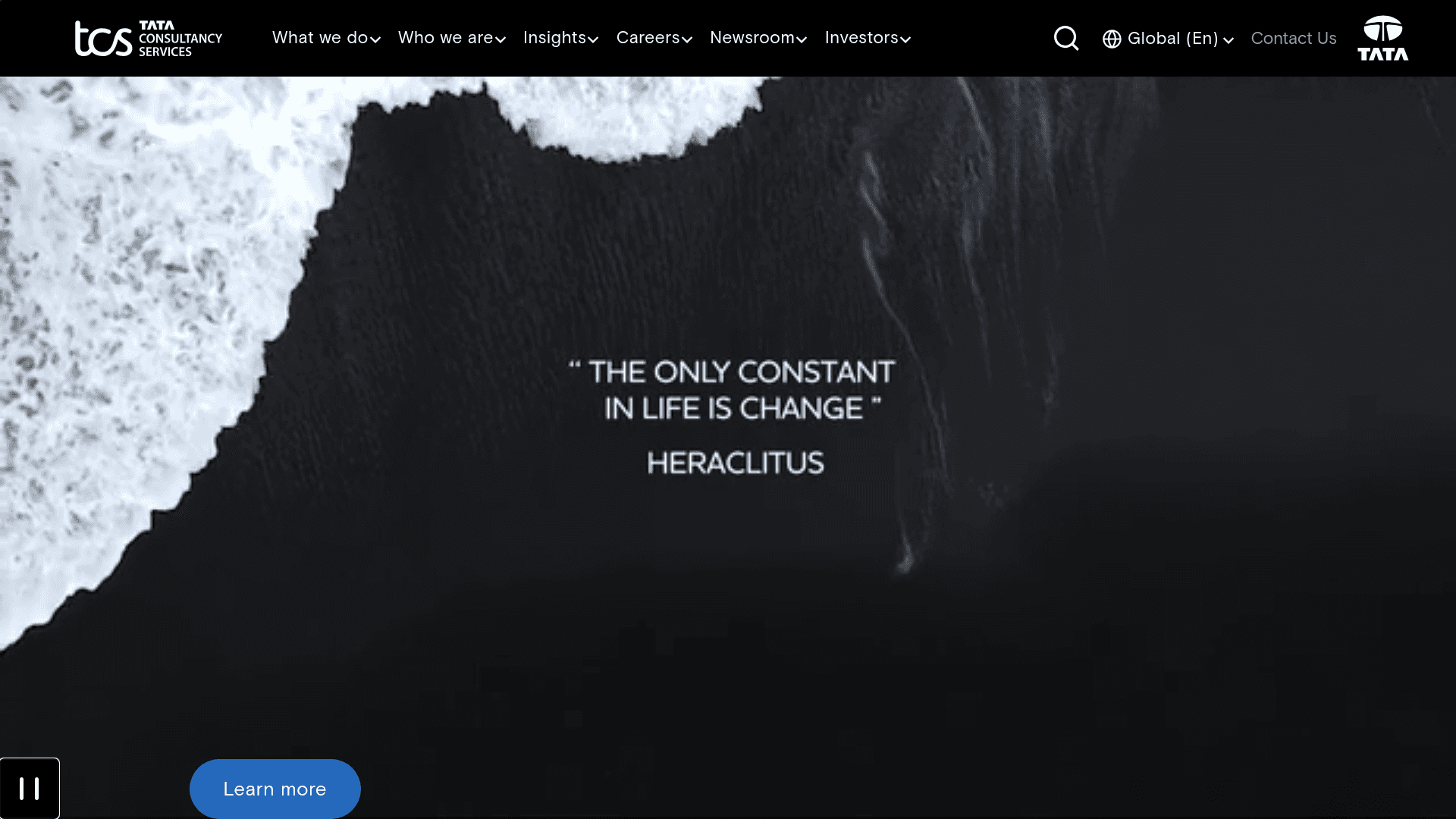 Tata Consultancy Services website screenshot