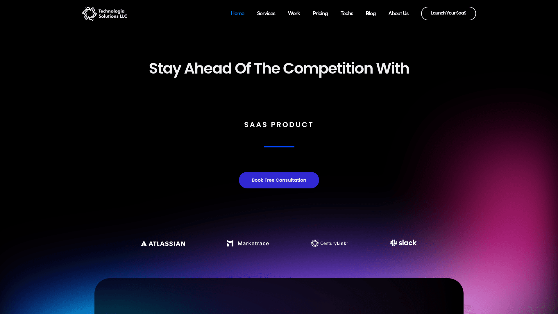Tecnologia Solutions website screenshot