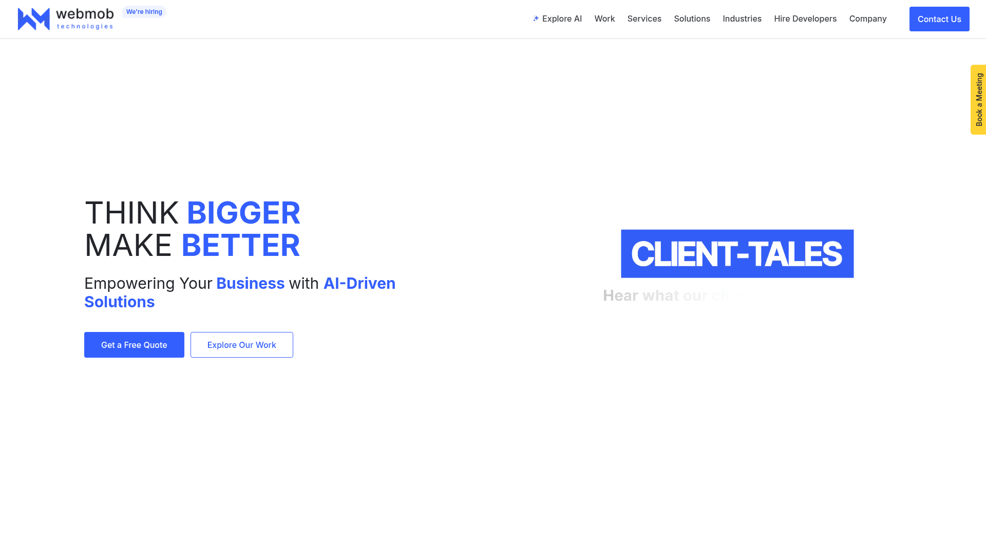 WebMob Technologies website screenshot