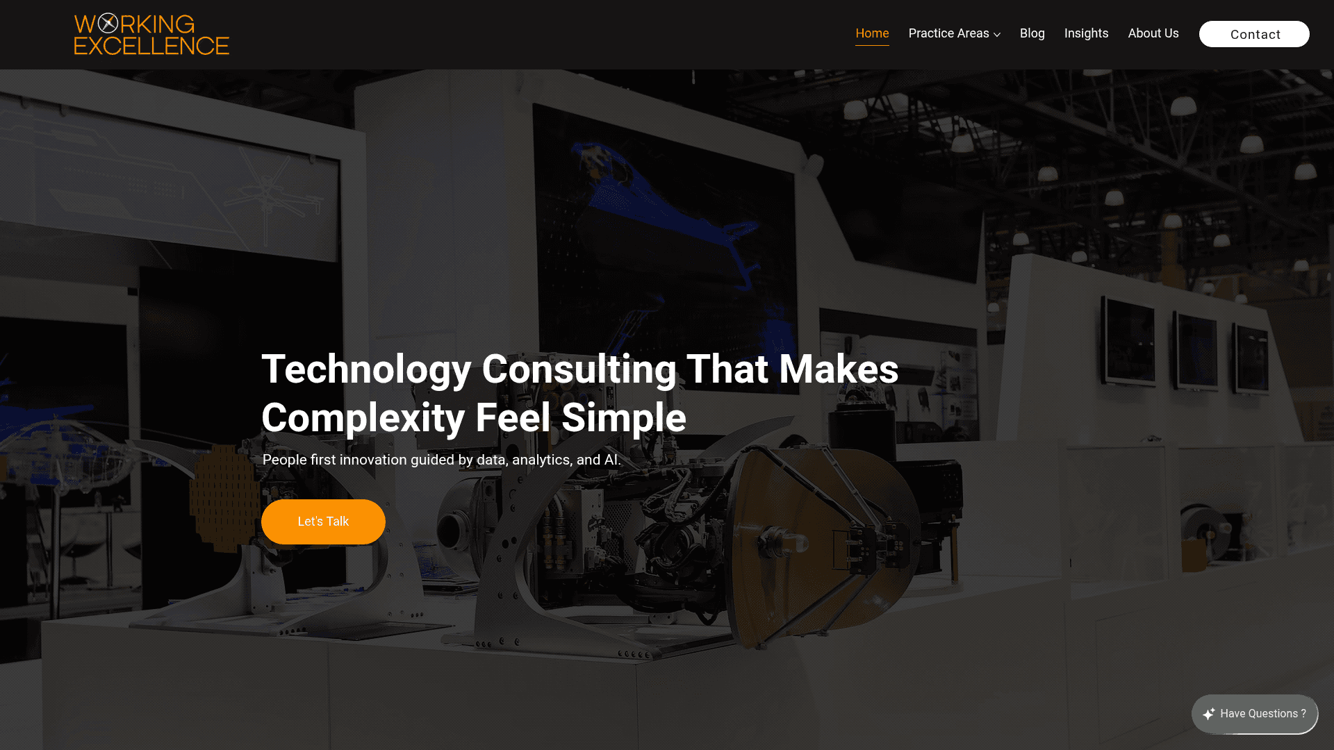 Working Excellence website screenshot