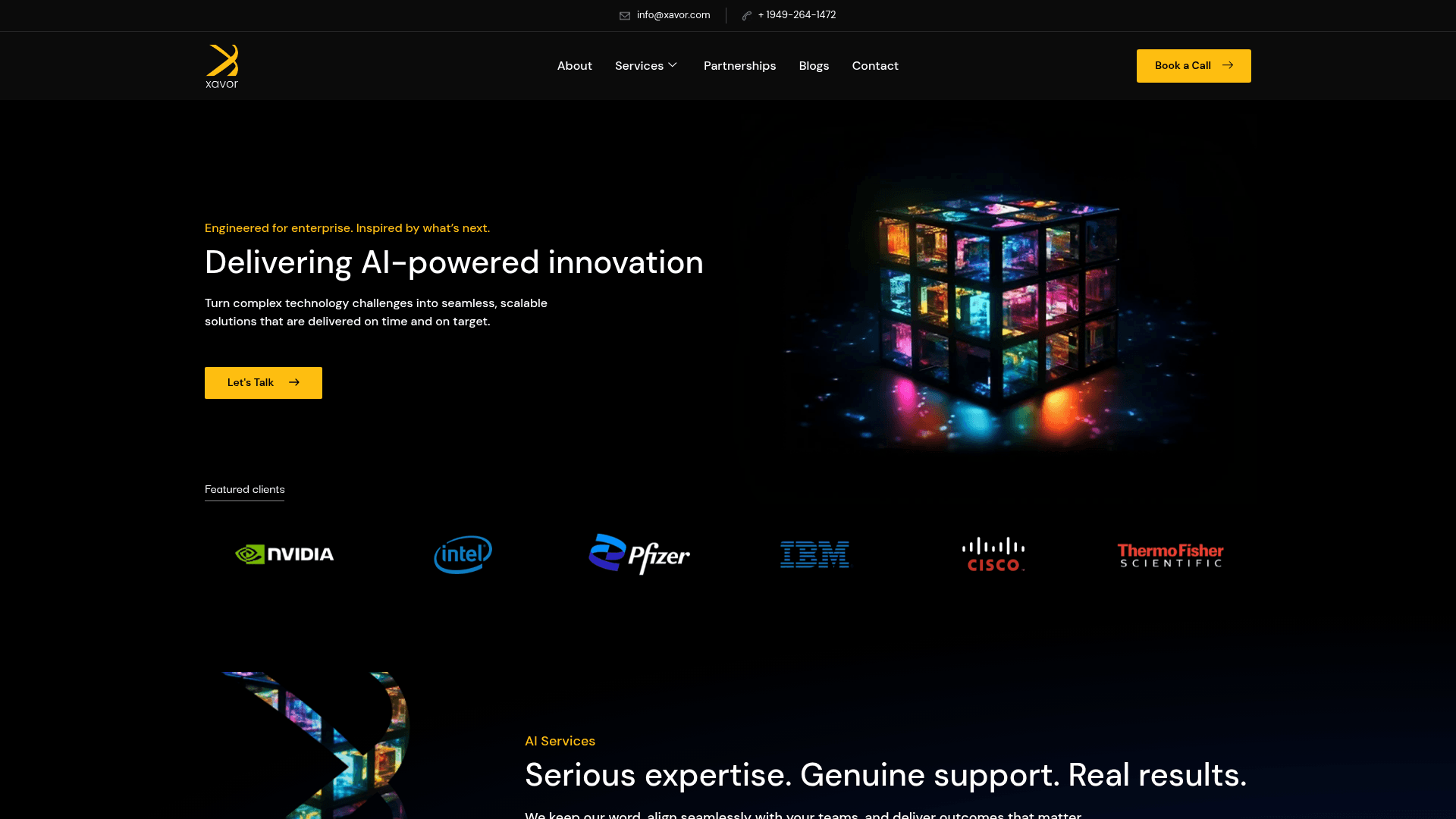 Xavor Corporation website screenshot